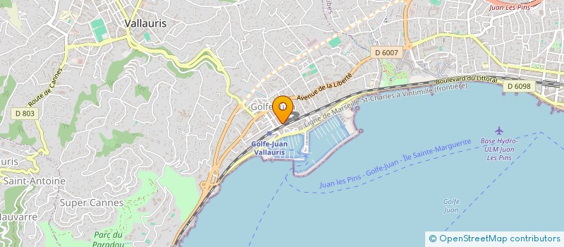 localisation de l'entreprise TROPICANAGOLFE  VALLAURIS