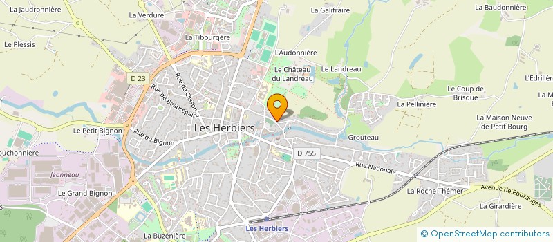 localisation de l'entreprise TROUDEAU à LES HERBIERS