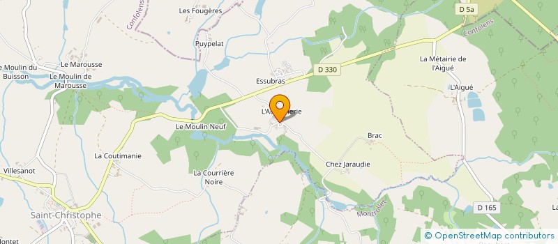 localisation de l'entreprise TROUILLAUD MOULIN ST CHRISTOPHE à SAINT-CHRISTOPHE