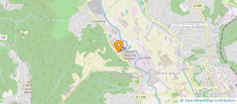 localisation de l'entreprise TROUILLET COTE D'AZUR à PEGOMAS