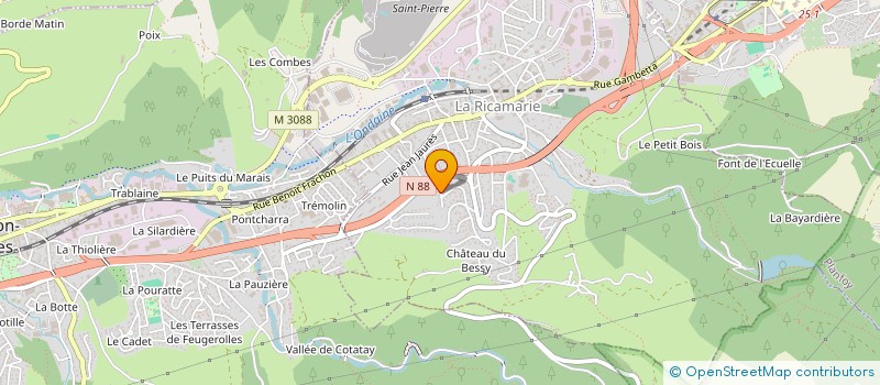 localisation de l'entreprise TROUPE ARTISTES MUSICIENS EN ASSOCIATION  LA RICAMARIE