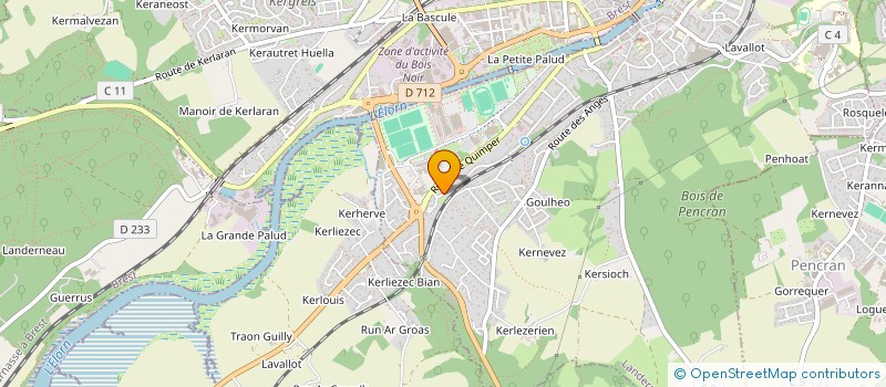 localisation de l'entreprise TROUPE DE THEATRE AMATEUR : 'LE RIDEAU ROUGE' à LANDERNEAU