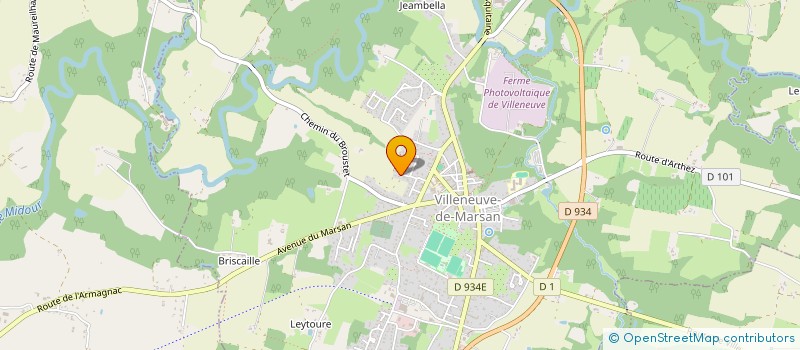 localisation de l'entreprise TROUPE DE THEATRE AMATEUR LES ILLUMINES DU MARSAN  VILLENEUVE-DE-MARSAN