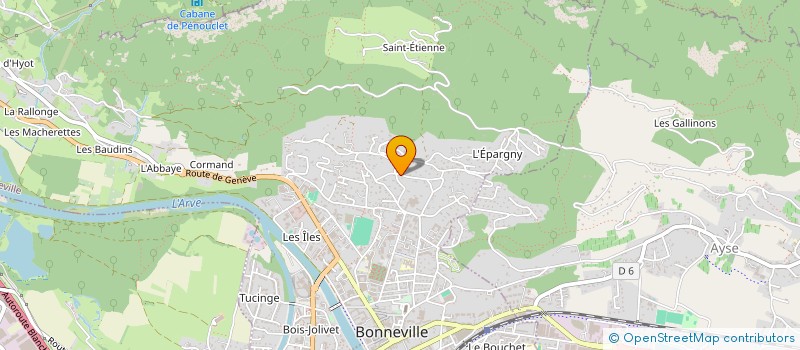 localisation de l'entreprise TROUPE DE THEATRE D'IMPROVISATION LES SCARABEES  BONNEVILLE