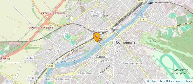 localisation de l'entreprise TROUPE ORGANISEE COMPIEGNOISE D'AMATEURS RABELAISIENS DE DEBAUCHE ESTUDIANTINE  MARGNY-LES-COMPIEGNE