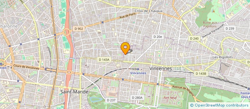localisation de l'entreprise TROUSSEAU 44 à VINCENNES