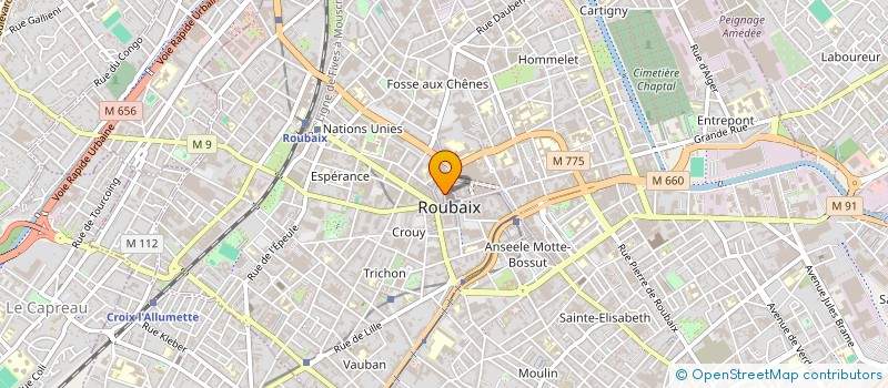localisation de l'entreprise TROUSSON ET COMPAGNIE à ROUBAIX