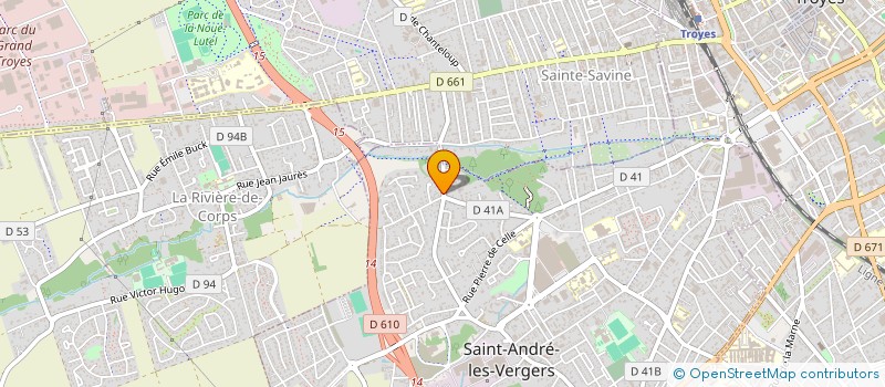 localisation de l'entreprise TROYES CARRELAGE à SAINT-ANDRE-LES-VERGERS