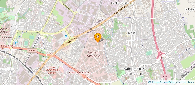 localisation de l'entreprise TRS à NANTES