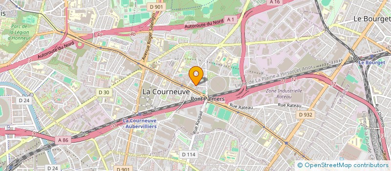 localisation de l'entreprise TRUCK AND EXPRESS à LA COURNEUVE