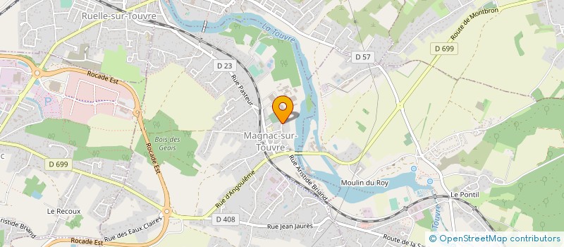 localisation de l'entreprise TRUFFLANDIER PLOMBERIE CHAUFFAGE SERVICES  MAGNAC-SUR-TOUVRE