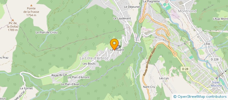 localisation de l'entreprise TRUFORT à LA COTE-D'ARBROZ