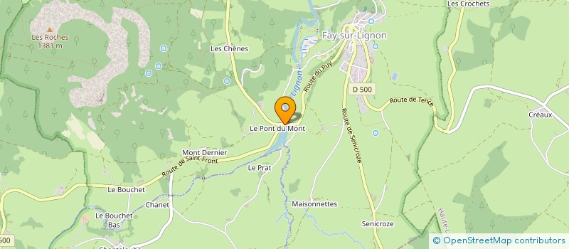 localisation de l'entreprise TRUITES DU LIGNON à FAY-SUR-LIGNON