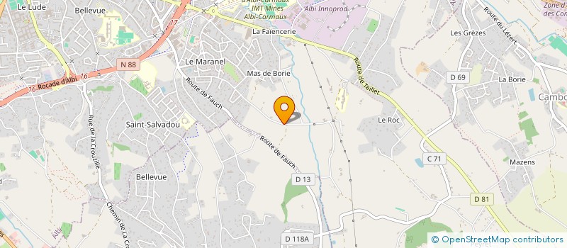 localisation de l'entreprise TRUJ-INVEST  ALBI