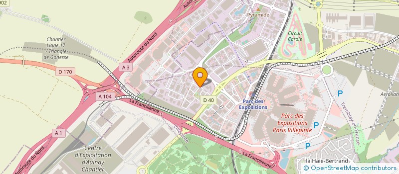 localisation de l'entreprise TRUMPF à VILLEPINTE