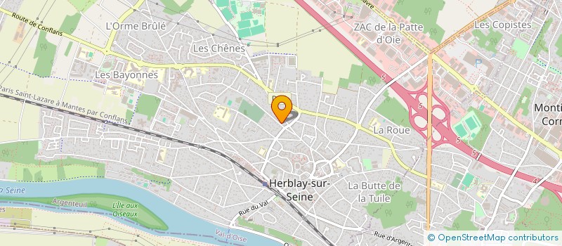 localisation de l'entreprise TRV FAMILLE  HERBLAY-SUR-SEINE