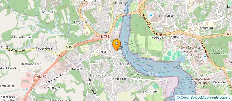 localisation de l'entreprise TRYBAM à QUIMPER