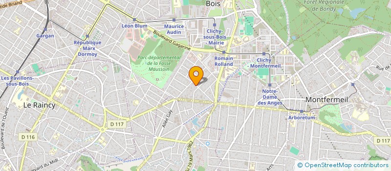 localisation de l'entreprise TRYO DECO à CLICHY-SOUS-BOIS