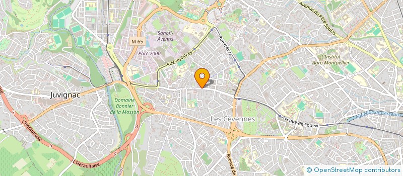 localisation de l'entreprise TRYOTECH à MONTPELLIER