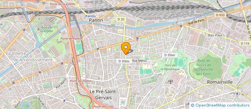 localisation de l'entreprise TS BAT à PANTIN