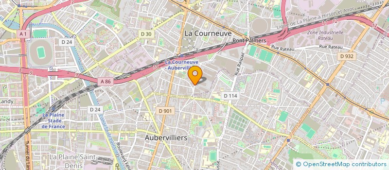 localisation de l'entreprise TS-LOCATION à LA COURNEUVE