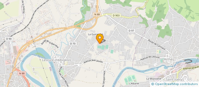 localisation de l'entreprise TS TRAVAUX  LESCURE-D'ALBIGEOIS