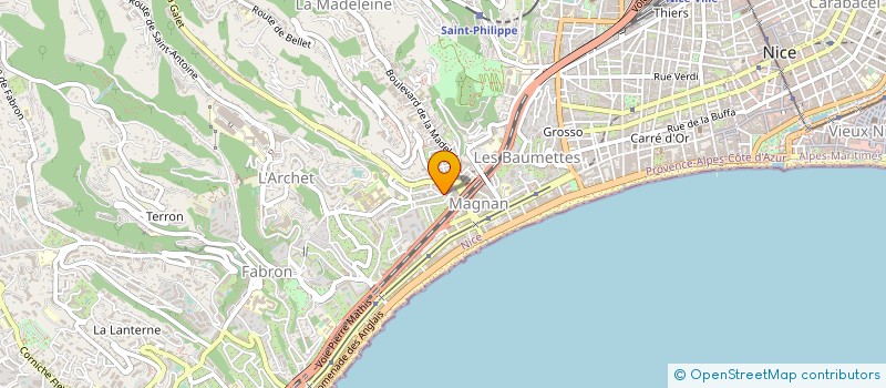 localisation de l'entreprise TSB AZUR à NICE