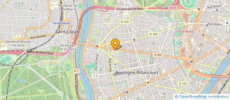 localisation de l'entreprise TSB ETUDES à BOULOGNE-BILLANCOURT
