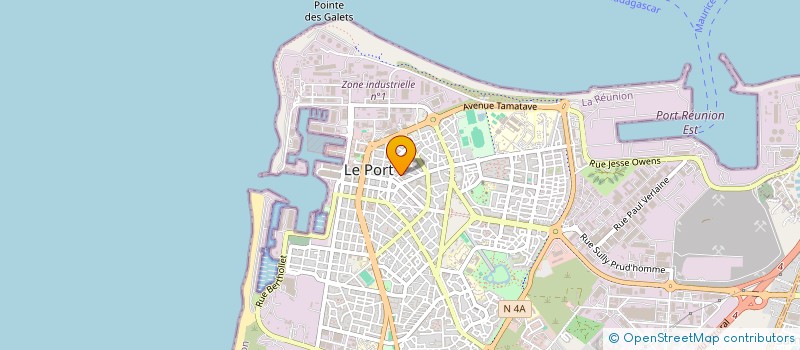 localisation de l'entreprise TSH BTP REUNION à LE PORT
