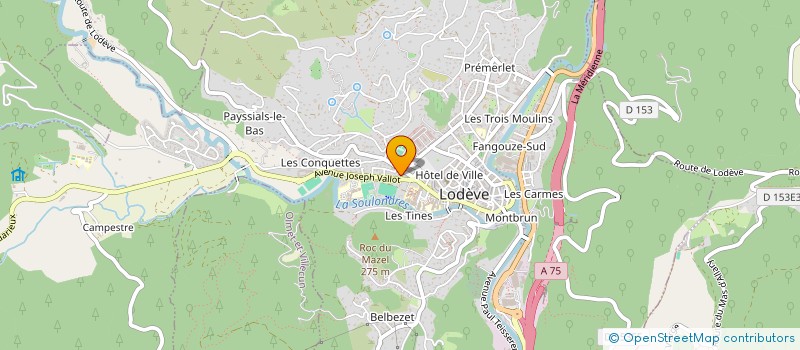 localisation de l'entreprise TSHIN-THERA-SPORT à LODEVE