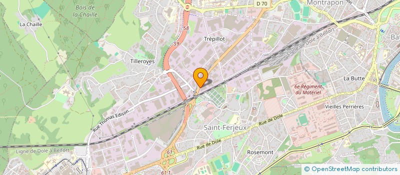 localisation de l'entreprise TSJLL DE LA LOUE  BESANCON