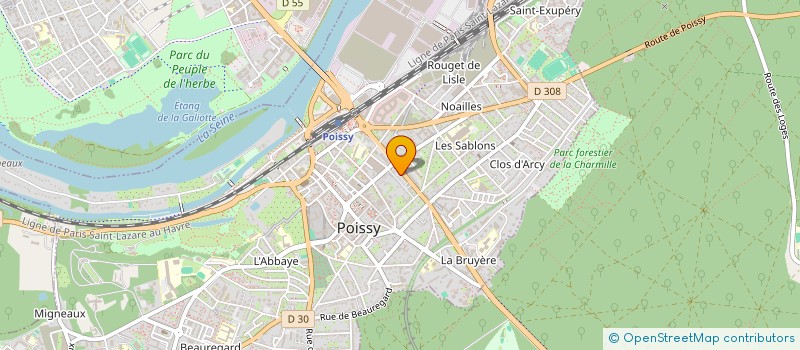 localisation de l'entreprise TSP DIFFUSION à POISSY