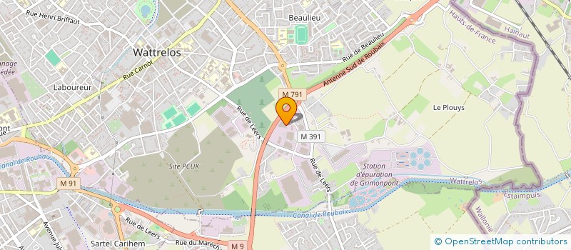 localisation de l'entreprise TSPORT à WATTRELOS