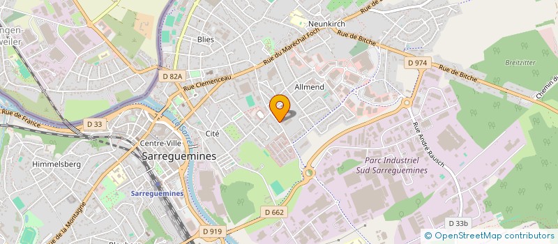 localisation de l'entreprise TSS USINAGE à SARREGUEMINES