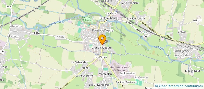 localisation de l'entreprise TSUC. PRODUCTIONS  PONT-DE-VEYLE