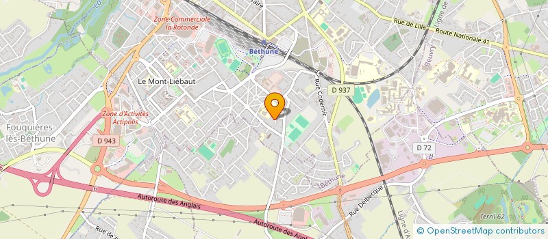 localisation de l'entreprise TT PAQUETS à BETHUNE