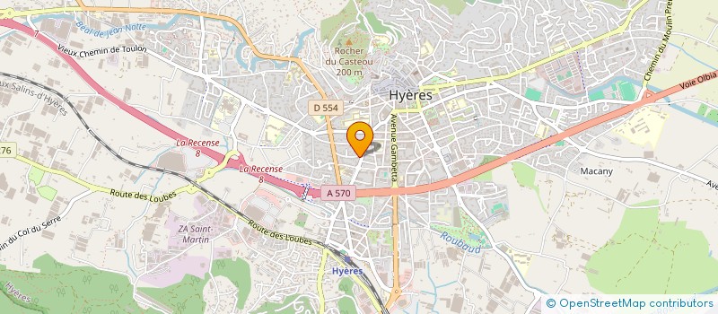 localisation de l'entreprise TT PIERREFEU DU VAR à HYERES