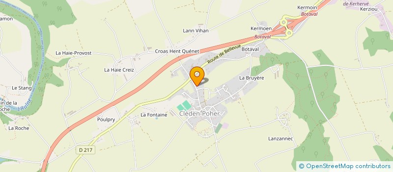 localisation de l'entreprise TT2B  CLEDEN-POHER