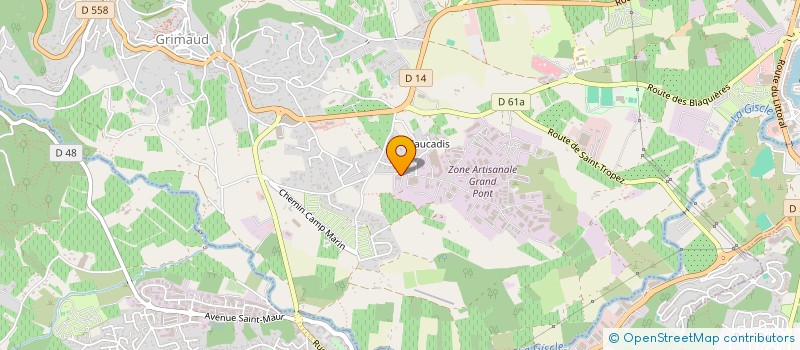 localisation de l'entreprise TTM WORLD à GRIMAUD