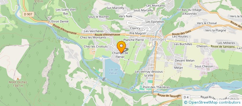 localisation de l'entreprise TTT à TANINGES