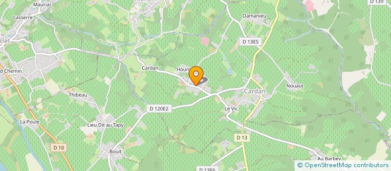 localisation de l'entreprise TU T'Y ATTENDAIS PAS  CARDAN