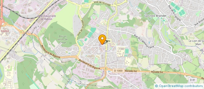 localisation de l'entreprise TUAREGS à ANGOULEME