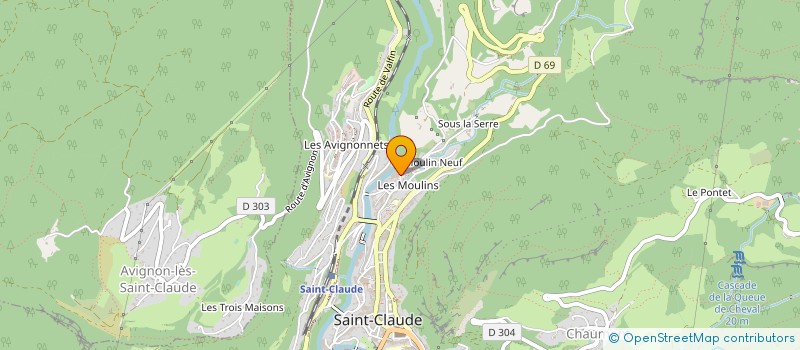 localisation de l'entreprise TUB 2000 à SAINT-CLAUDE
