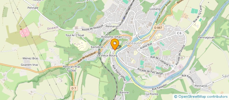localisation de l'entreprise TUD AR MENEZ GLAZ à CHATEAULIN