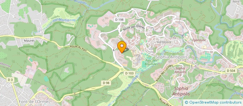 localisation de l'entreprise TUESDAY  VALBONNE