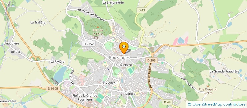 localisation de l'entreprise TUFFET ET CIE FER ET CHARBONS à POUZAUGES