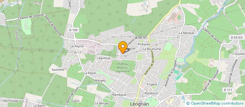 localisation de l'entreprise TUI  LEOGNAN