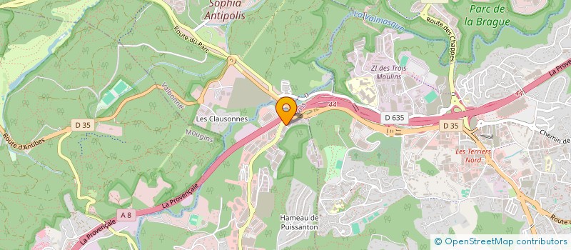 localisation de l'entreprise TULIPE CONCEPT à VALLAURIS