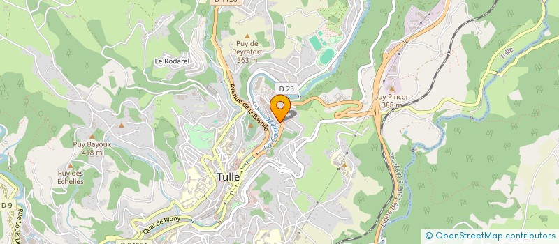 localisation de l'entreprise TULLE  TULLE