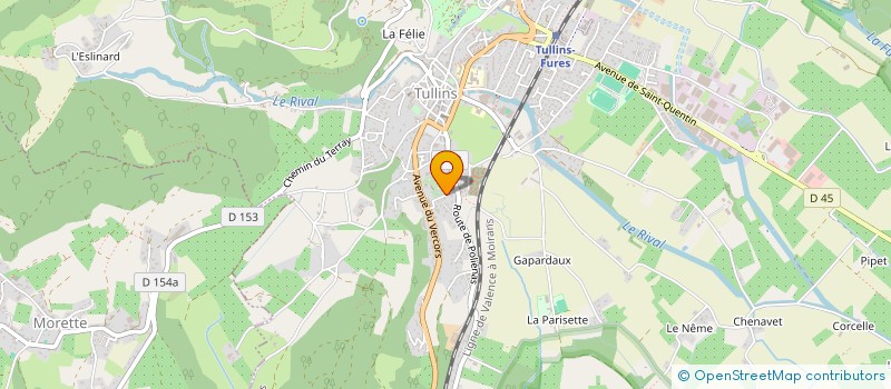 localisation de l'entreprise TULLINS TERRE SPORT à TULLINS